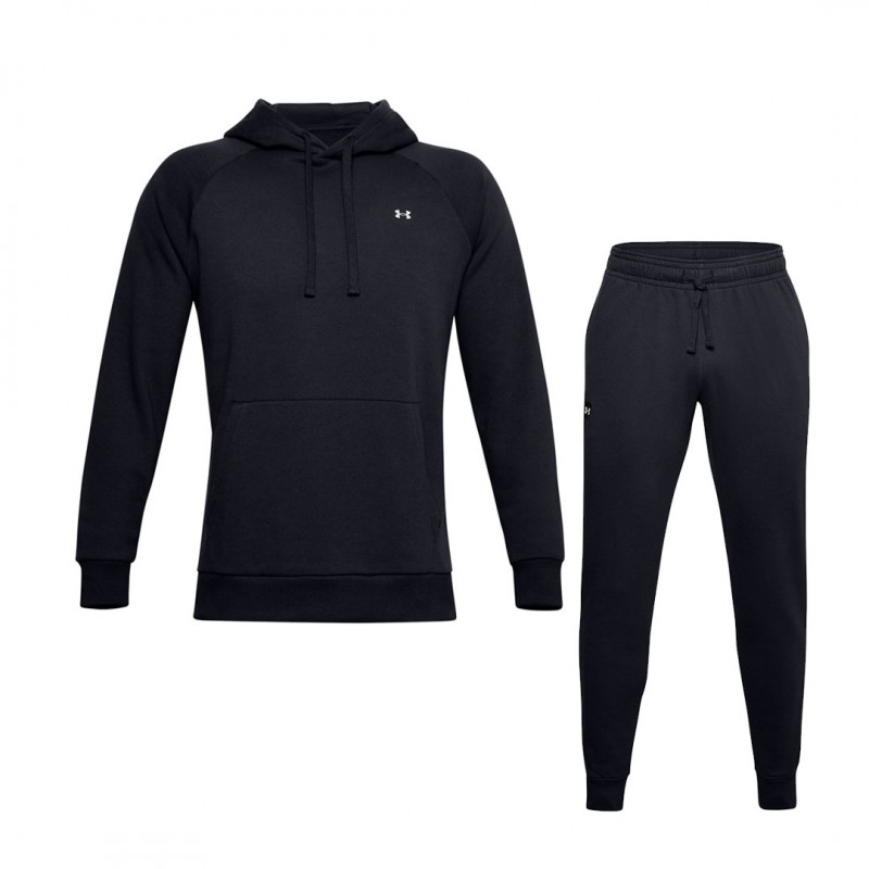 tuta felpata con cappuccio under armour nera UNDER ARMOUR - 1