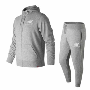 TUTA FULL ZIP GRIGIA CON CAPPUCCIO NEW BALANCE NEW BALANCE - 1