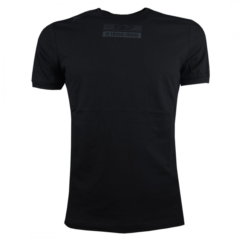 SS LAZIO T-SHIRT NERA 2019/2020 MACRON - 1
