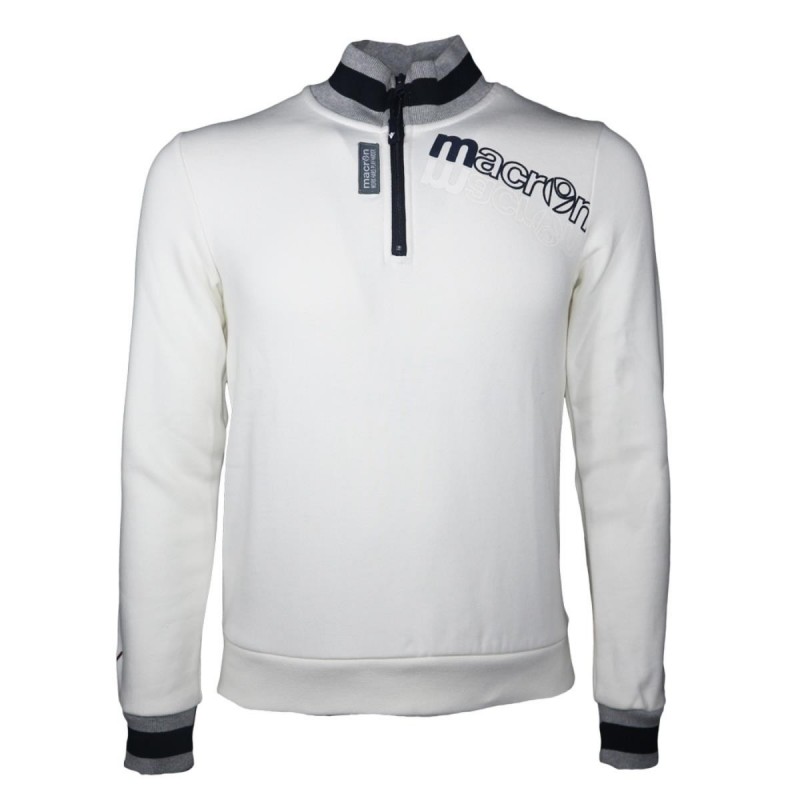 HALF ZIP SWEATSHIRT WHITE MACRON MACRON - 1