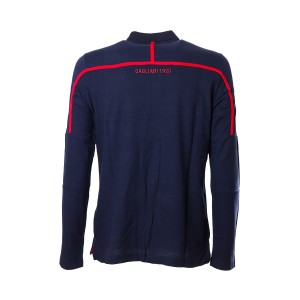 polo manica lunga calcio cagliari navy/rosso MACRON - 2