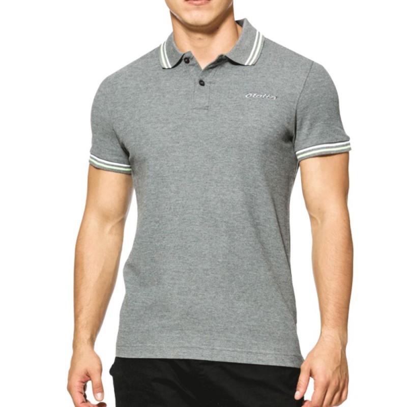 LOTTO GREY MELANGE POLO LOTTO - 1