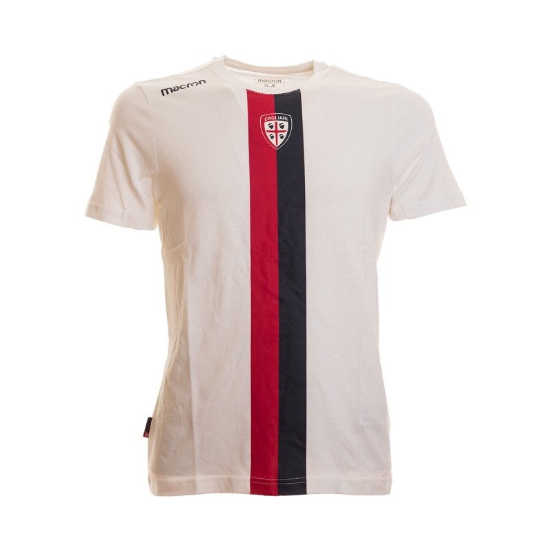 t-shirt cagliari bianca macron con stampa MACRON - 1