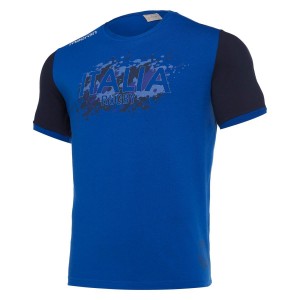 BLUE T-SHIRT RUGBY ITALIA MACRON - 1