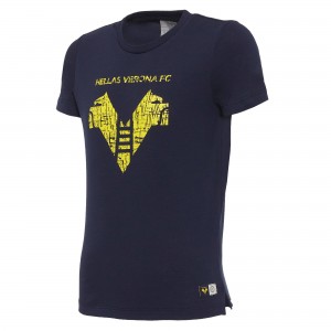 T-SHIRT SUPPORTER BLUE HELLAS VERONA MACRON - 1
