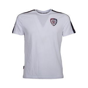 t-shirt cagliari calcio bambino bianca/navy/rossa macron MACRON - 1
