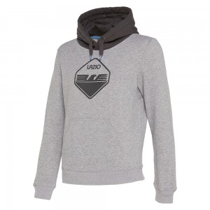 SS LAZIO FELPA CON CAPPUCCIO GRIGIA BAMBINO 2019/2020 MACRON - 1
