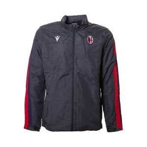 2019/2020 fc bologna training jacket full zipper child black MACRON - 1