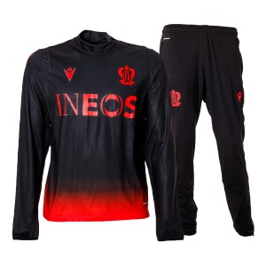 nizza black and red training tracksuit 2020/2021 MACRON - 1