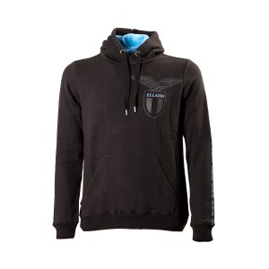 felpa bambino nera con cappuccio e tasche ss lazio 2020/2021 MACRON - 1