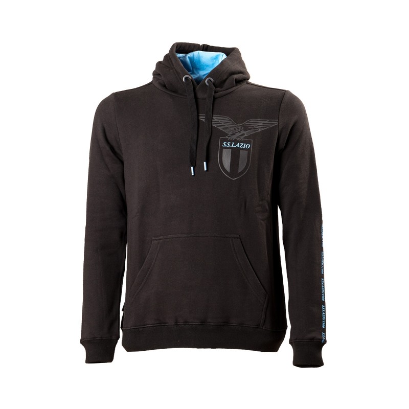 felpa bambino nera con cappuccio e tasche ss lazio 2020/2021 MACRON - 1