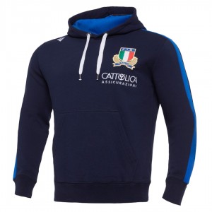 FELPA CAPPUCCIO COTONE RUGBY FIR ITALIA MACRON - 1