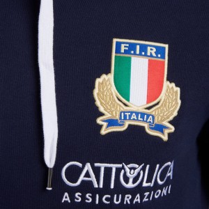 FELPA CAPPUCCIO COTONE RUGBY FIR ITALIA MACRON - 3