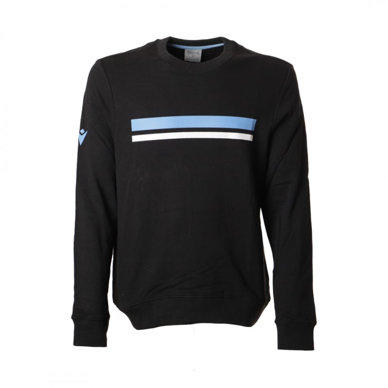 FELPA LAZIO FULL ZIP CON CAPPUCCIO NERA 2020/2021 MACRON - 1