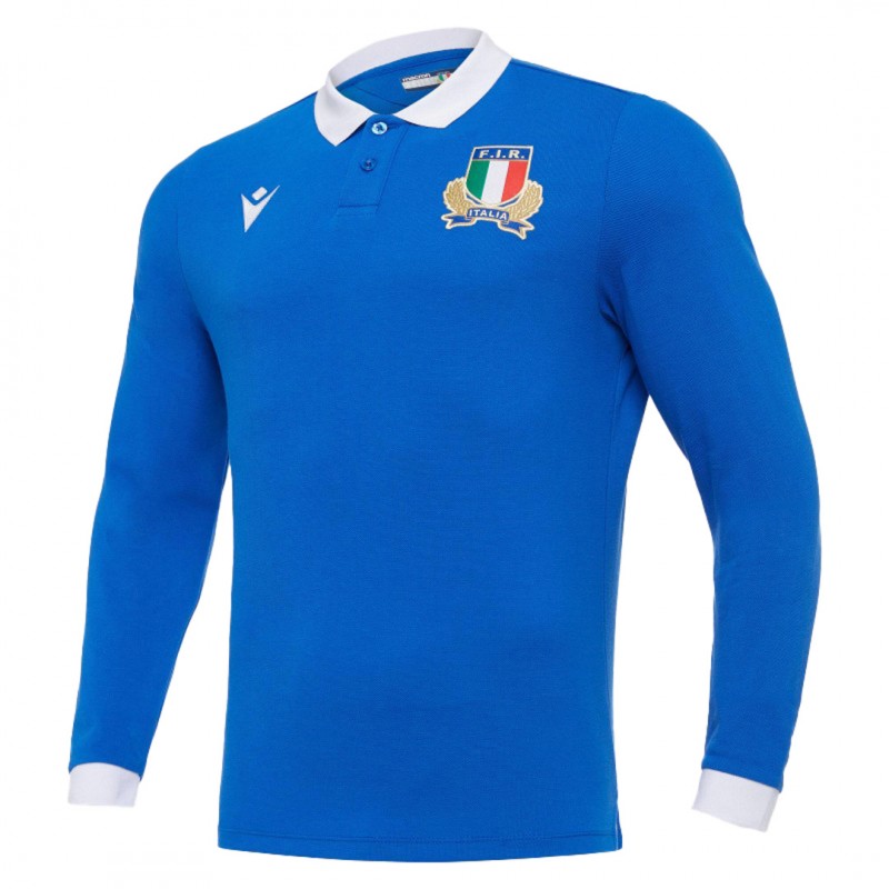 BLUE RUGBY ITALY FULL ZIP SWEATSHIRT MACRON - 1