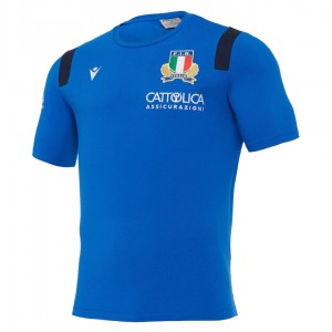 maglia travel rugby fir italia blu royal 2020/2021 MACRON - 1