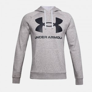 felpa under armour grigia/nera big logo UNDER ARMOUR - 1