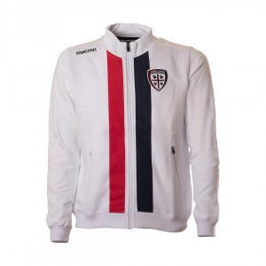 Felpa full zip bambino bianco/blu/rossa bambino cagliari calcio MACRON - 1