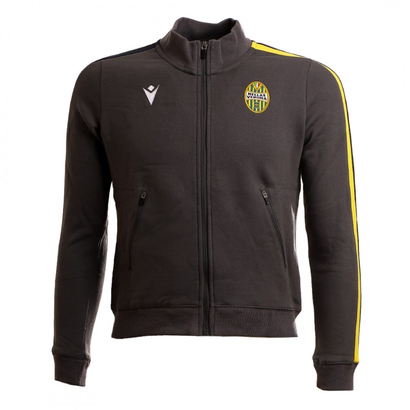 FELPA CON ZIP HELLAS VERONA BAMBINO MACRON - 1