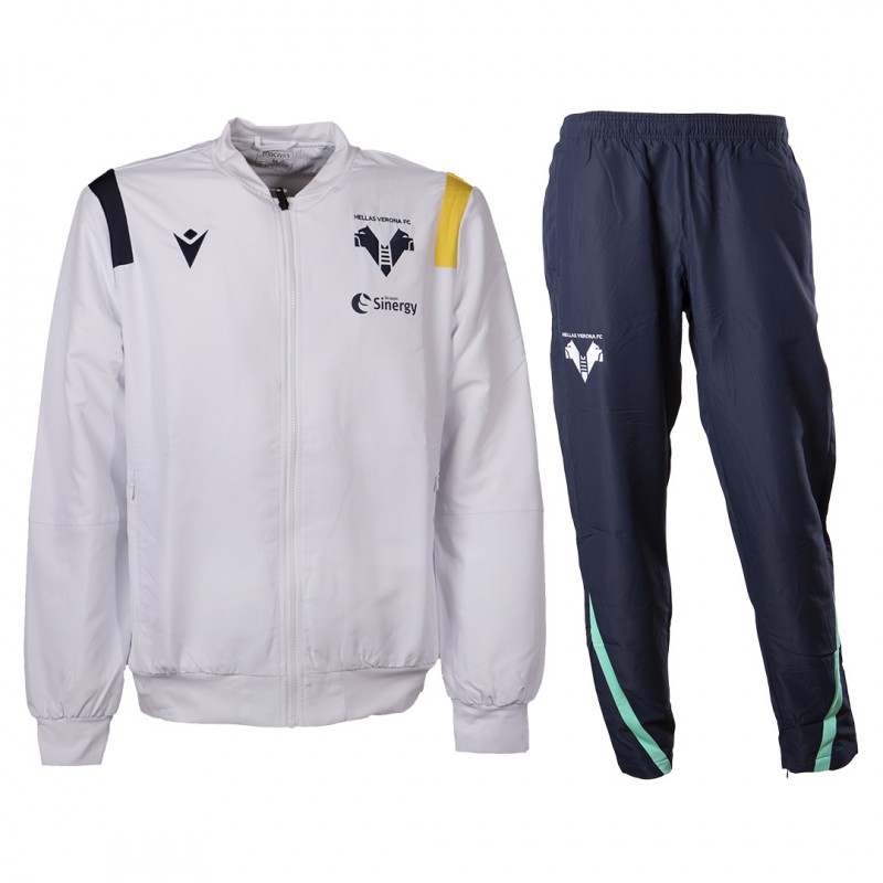tuta travel staff hellas verona bianca e blu micro 2021/2022 MACRON - 1