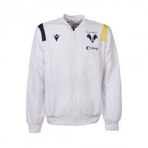 hellas verona staff travel suit white and blue micro 2021/2022 MACRON - 3