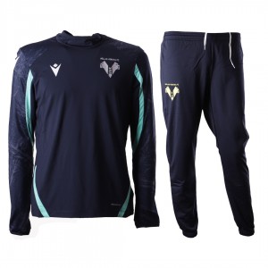 training staff suit half zip navy hellas verona 2021/2022 MACRON - 1