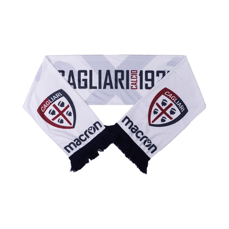 sciarpa stadio leggere calcio cagliari bianco/navy/rosso MACRON - 1