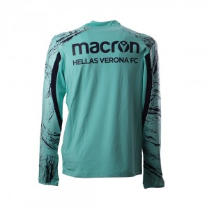turquoise training tunic with side zip hellas verona 2021/2022 MACRON - 2