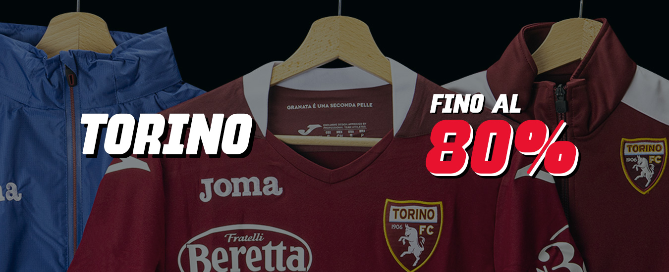 Outlet Torino Calcio: maglie tute e merchandising in saldo